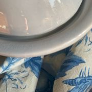 Large antique Villeroy and Boch porcelain dome dish