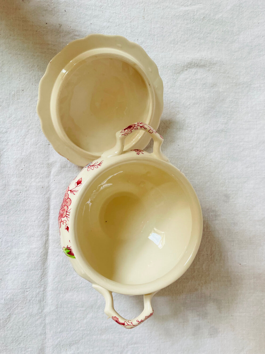 English chintz pink and caffé tea set johnson brothers