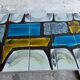 1970s Belgian Ceramic Mosaic Coffee Table by Belarti/Denisco — Multicolour Tiles, Black Metal Frame