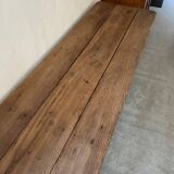 Wooden table, black metal legs