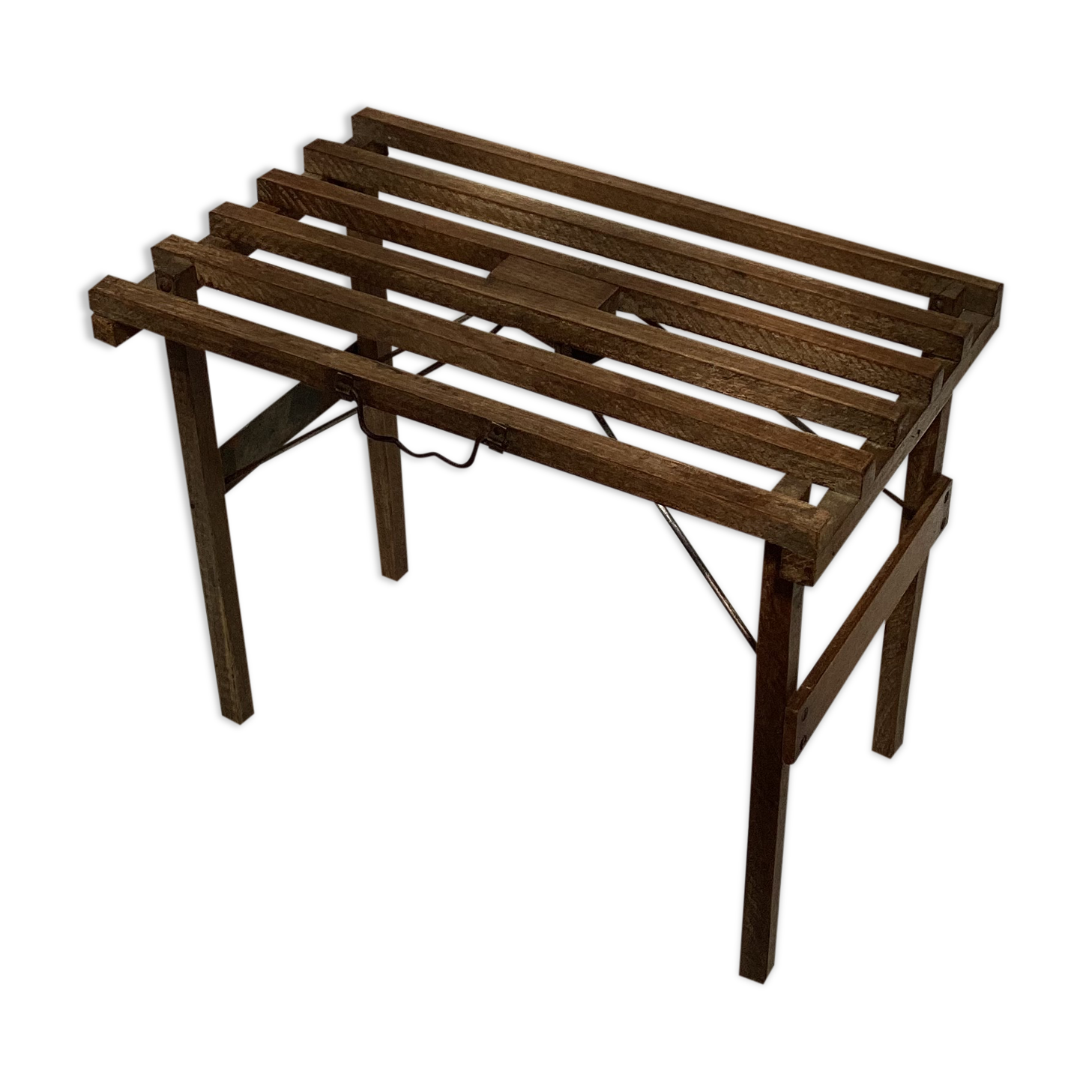 Small folding table in vintage oak wood dimension: H-34cm-L-42cm- Pr-26cm-