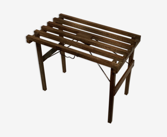 Table pliante en bois de chêne vintage dimension : h-34cm-l-42cm- pr-26cm-