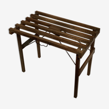 Small folding table in vintage oak wood dimension: H-34cm-L-42cm- Pr-26cm-