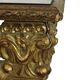 Console Ancienne Dorée Verre Marbré Style Rococo Or