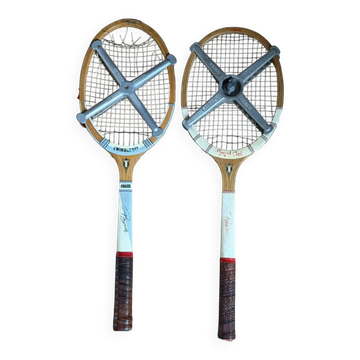 Vintage Pinguin rackets from the 1960s.