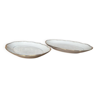 Set of 2 serving dishes - Pommier Dureil 72 - L'Étoile Splendide porcelain