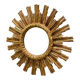 Large sun mirror in gilded wood, 1960