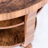 Walnut art-deco side table