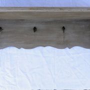 Vintage Wall Shelf Coat Rack Solid Oak Shabby Chic Finish