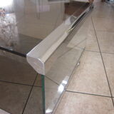 70's coffee table in smoked glass