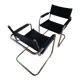 Paire de fauteuils cuir et chrome numérotés années 70