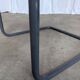 Vintage Mart Stam Style Armchair: Turquoise Leather, Black Chrome Cantileve