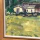 Swedish Oil on Canvas "Landskap" by Kersti Flyckt, Vintage & Framed 59×43cm