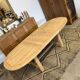 Extendable farmhouse table in solid oak