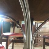 Round table from the 70's chrome and wood