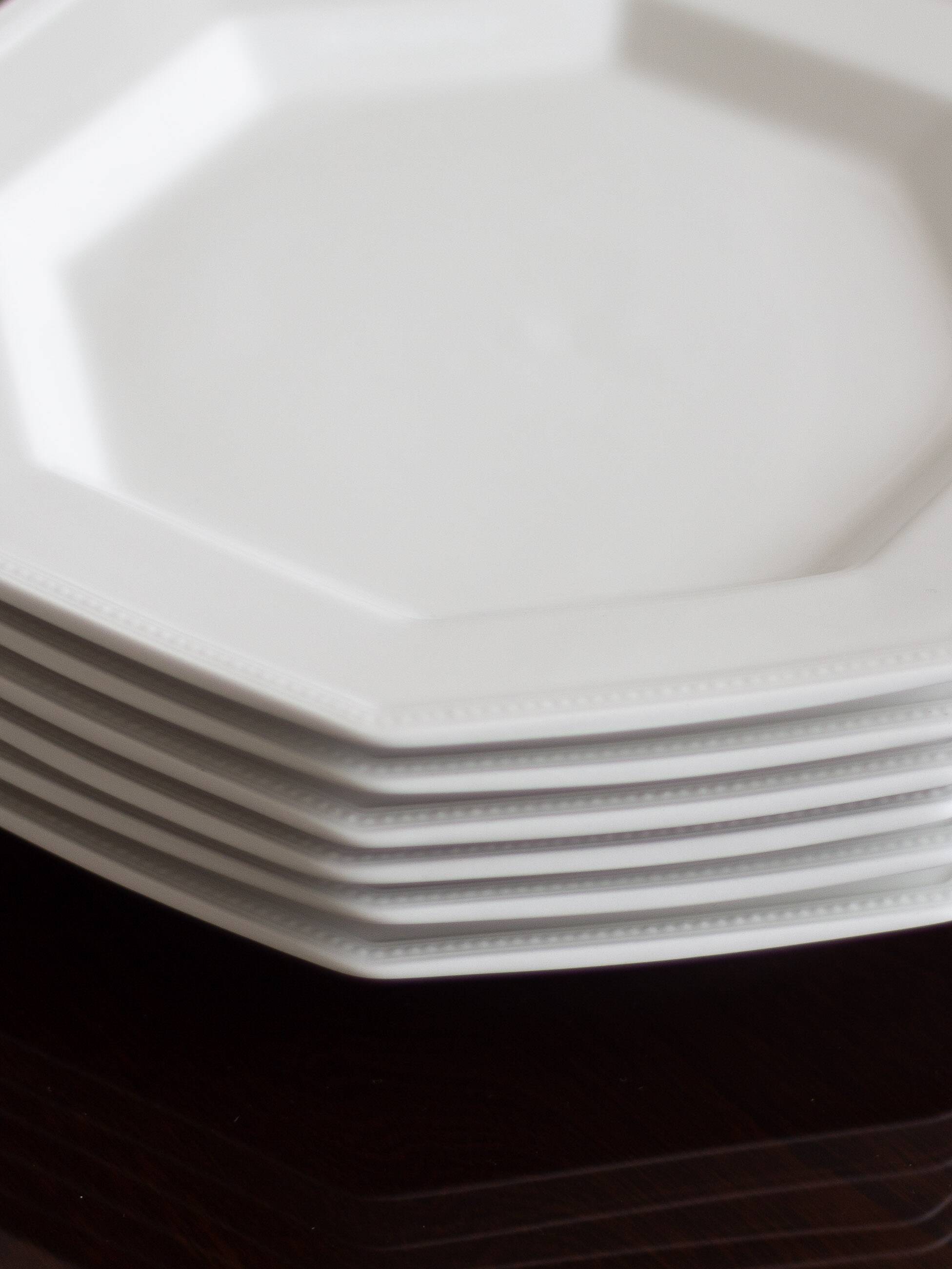 6 assiettes plates octogonales modèle Héritage - Johnson Brothers