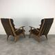 Pair of FS 123 armchairs by Free Span, 1950s, reconstruction style.