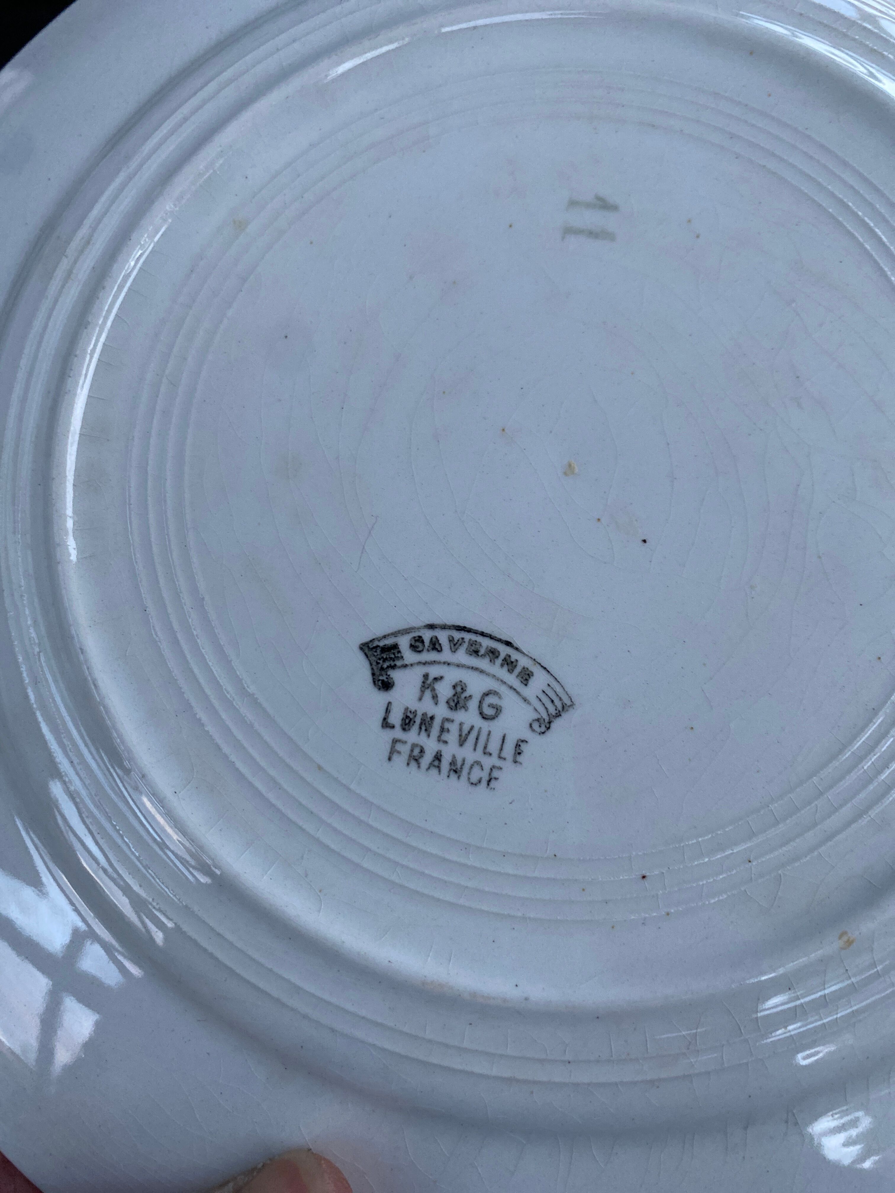 Ensemble de 4 assiettes à dessert Luneville