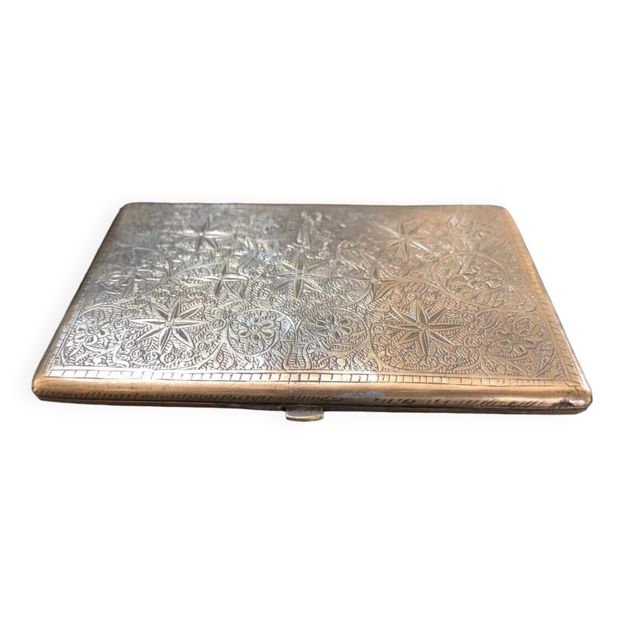 Chiseled bronze cigarette case from the late 19th century