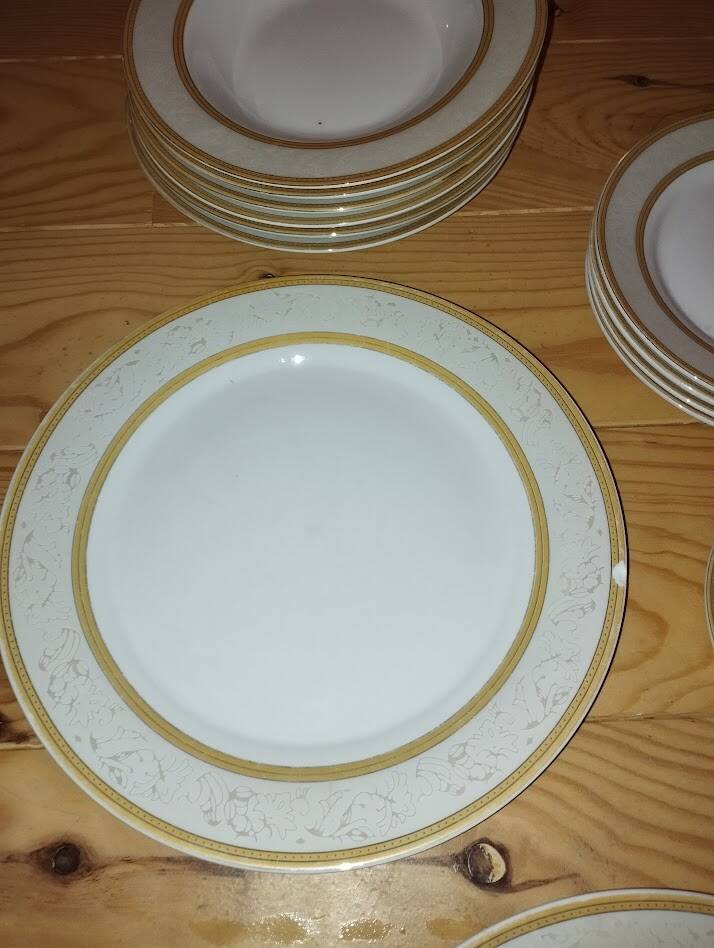 set of antique porcelain tableware from Austria – gilding –