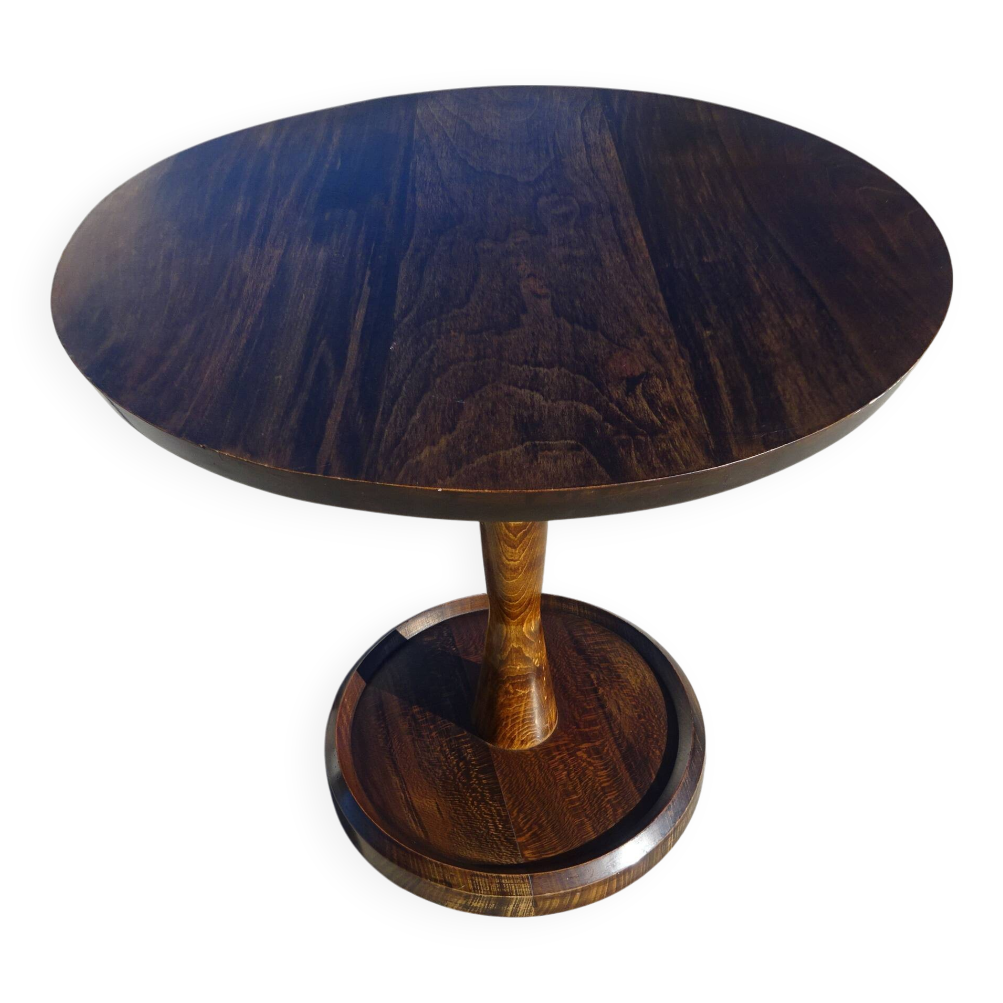 Solid wood pedestal table, Ø60cm