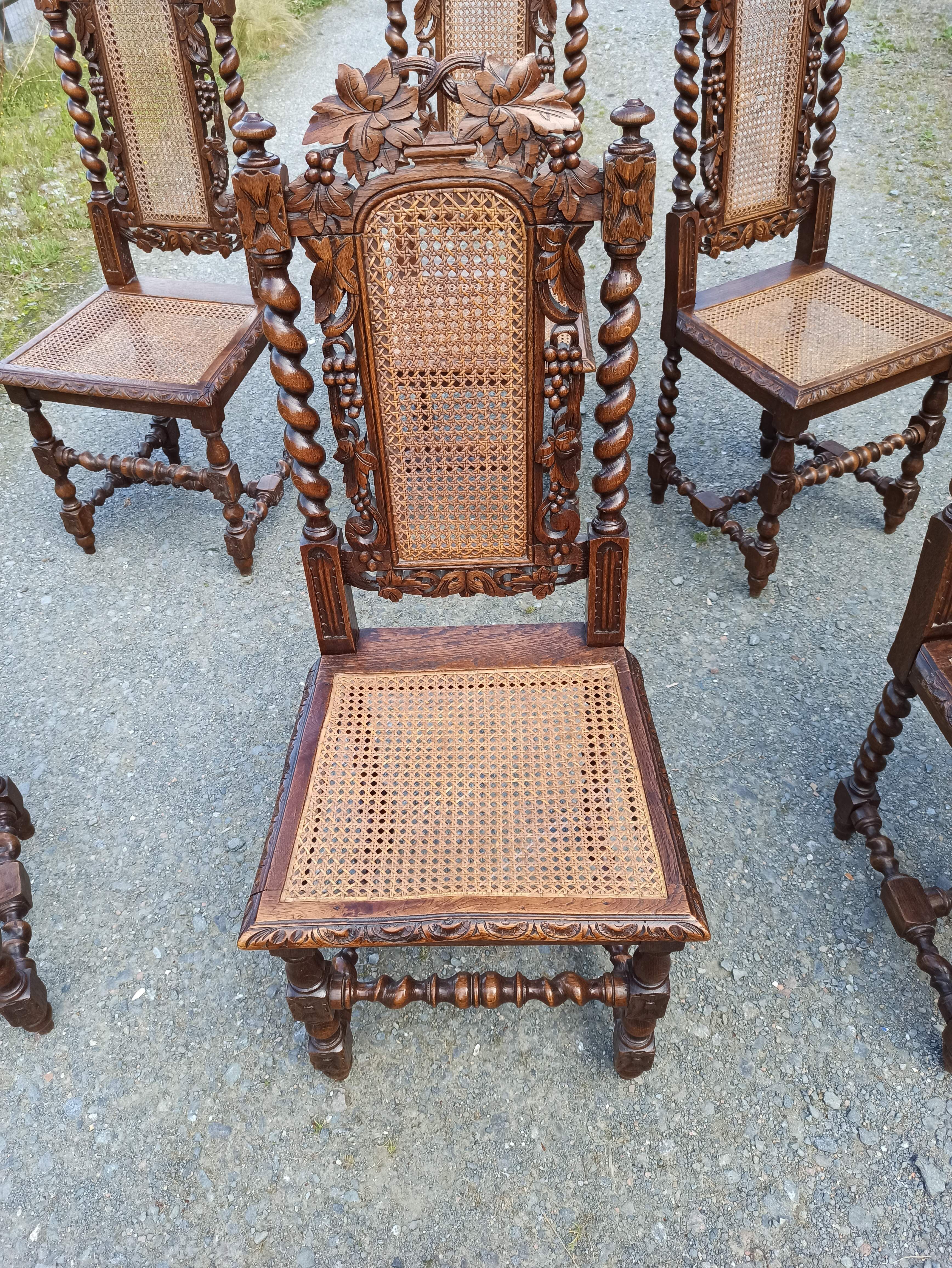 6 Louis XIII style chairs