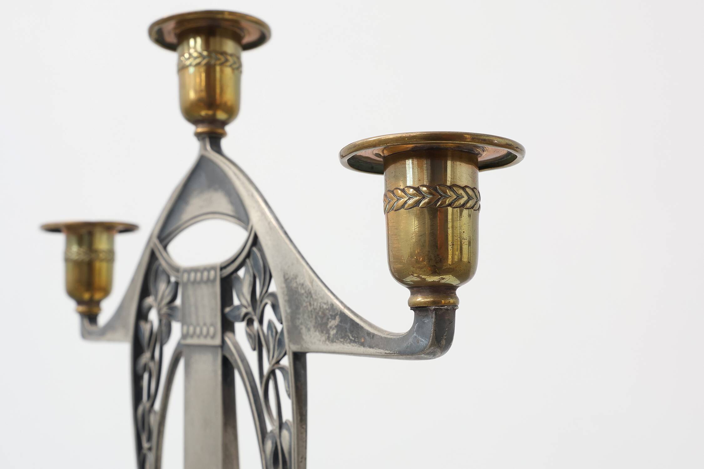 Art Nouveau Three‑Arm Candelabrum by WMF, Early 20th Century