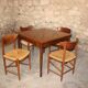 Extendable dining table "flip-top"/"wallet" Scandinavian vintage teak by Nils Jonsson for TROEDS