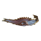 Vintage fruit bowl in crystal and gold from Royal Crystalery of Bayel.