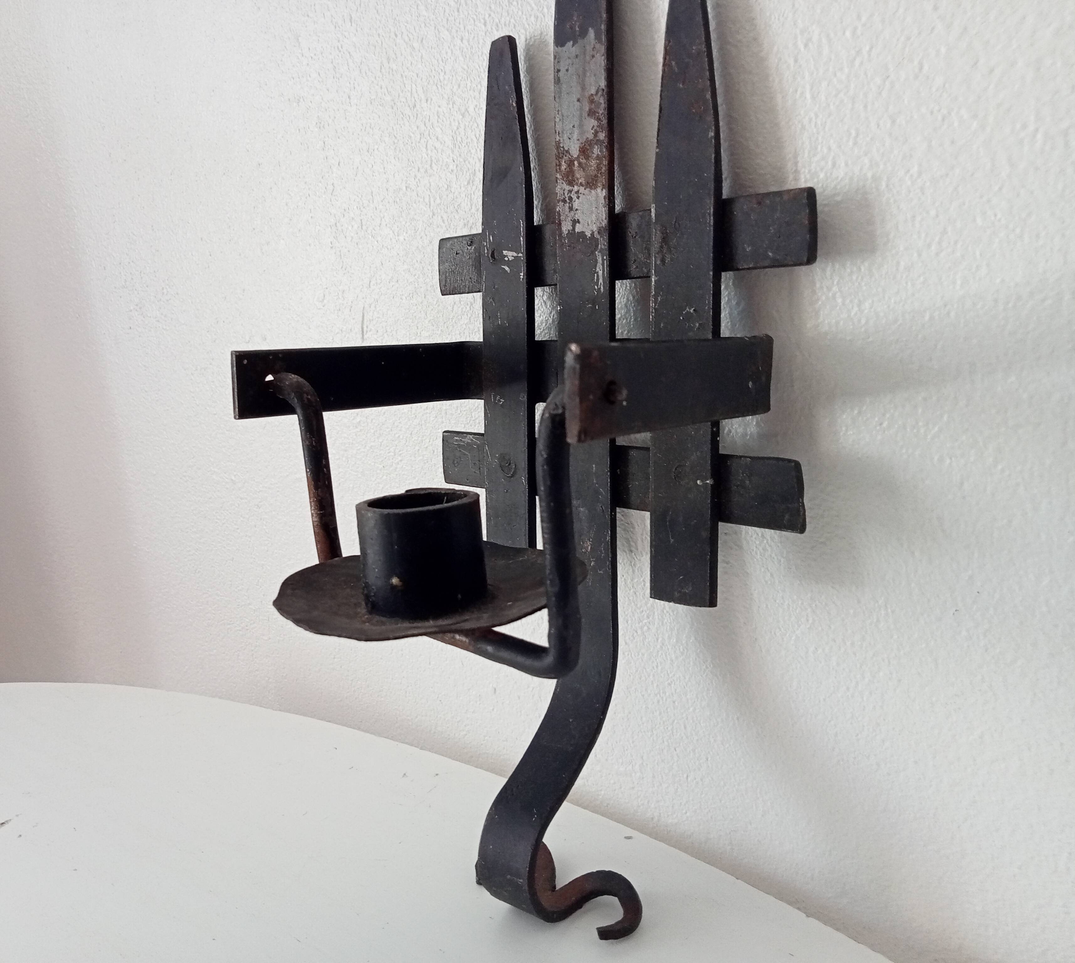 Vintage brutalist wall sconce