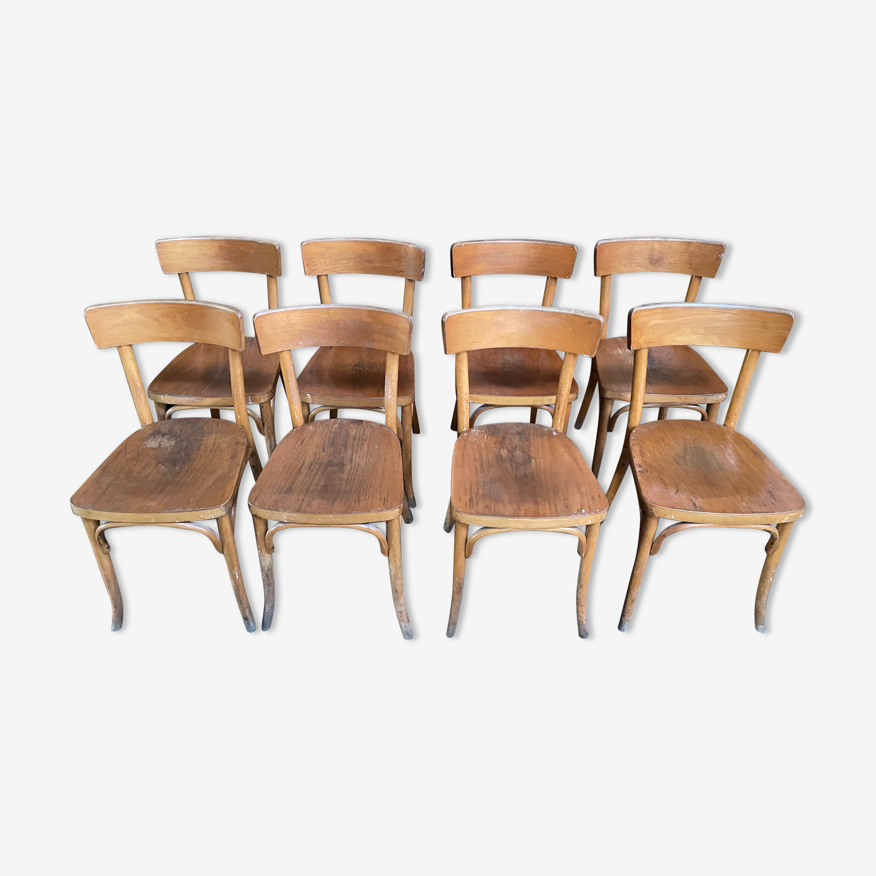 Set de 8 chaises bistrot signées «Thonet » 1950 | Selency