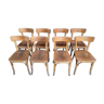 Set de 8 chaises bistrot signées «Thonet » 1950
