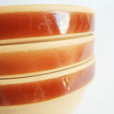 Set of 6 vintage Gien France stoneware bowls