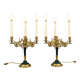Flamboyant Pair of Candelabra/Chandeliers Solid Bronze Empire Style