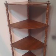 Corner wall shelf with 4 tiers