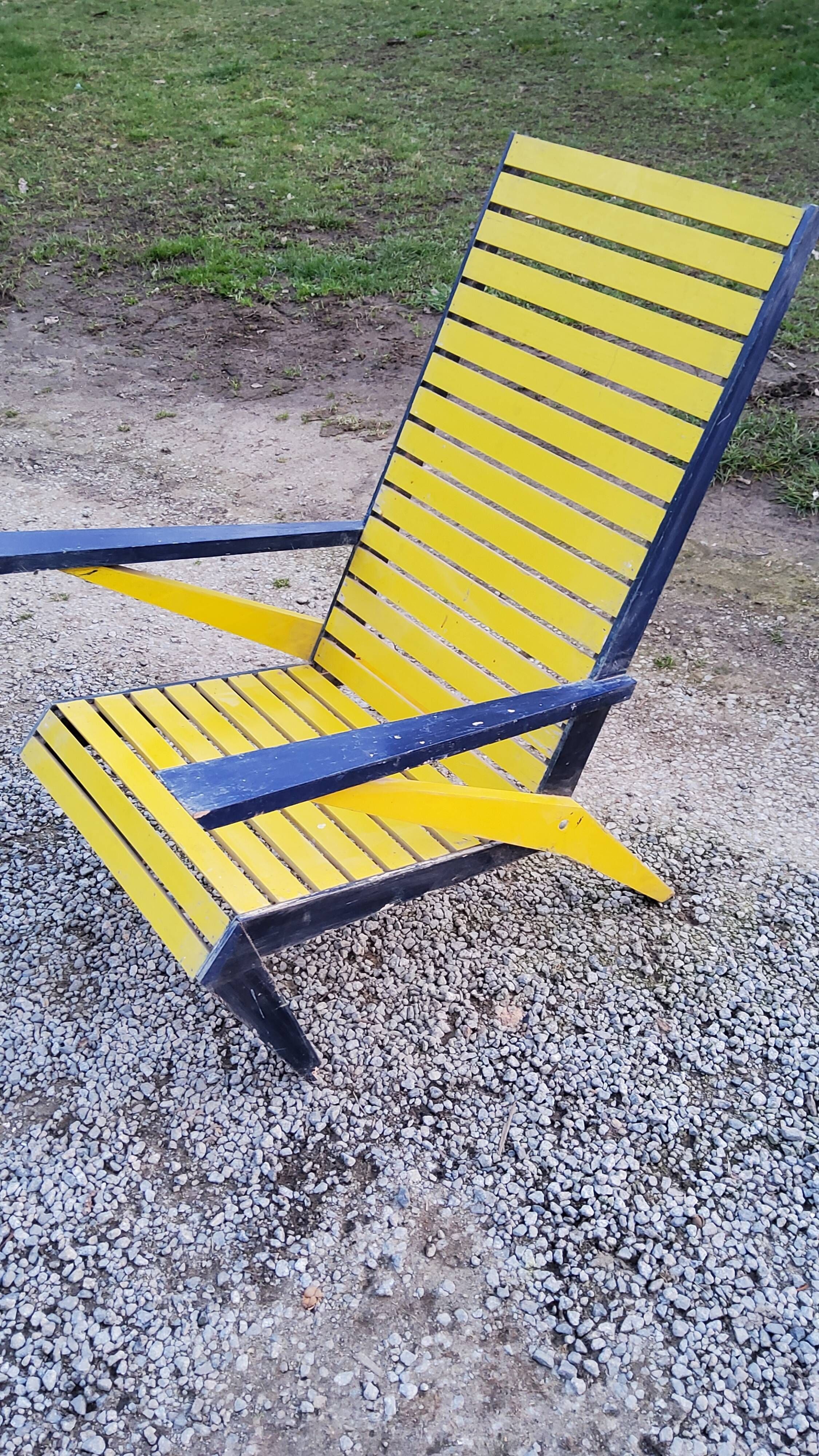 Garden furniture of the 50s coffee table + 2 armchairs compass legs