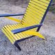 Garden furniture of the 50s coffee table + 2 armchairs compass legs