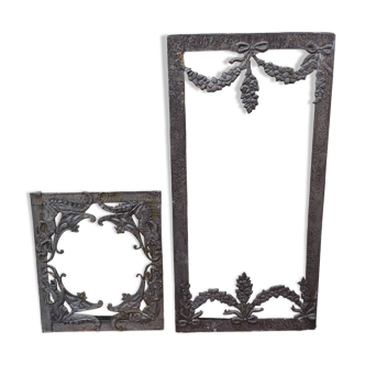 2 Window Frames and Pewter Decors