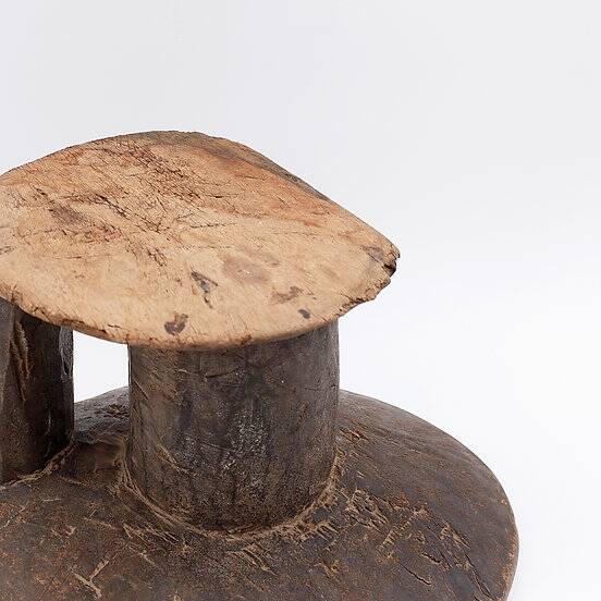 African tonga stool with handle