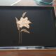Vintage black lacquered tray - Melarti