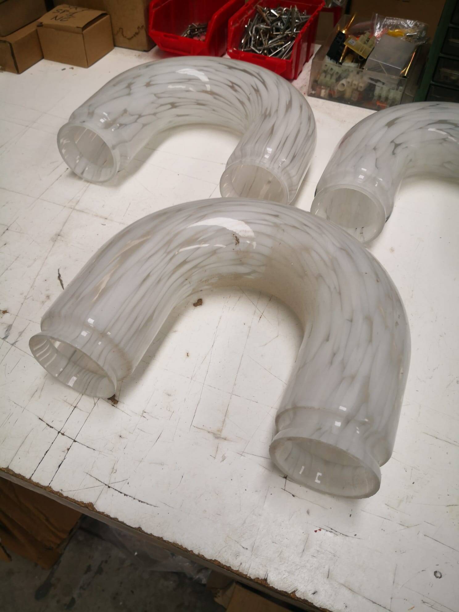 Murano Glass Chain Chandelier in Metal by Aldo Nason for Mazzega