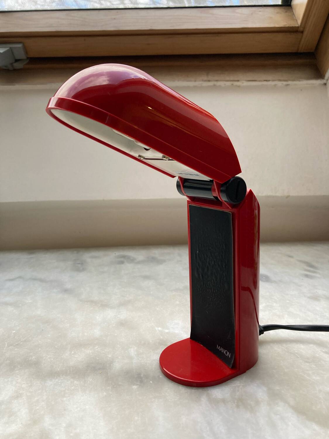 Tronconi red folding desk lamp vintage 70s