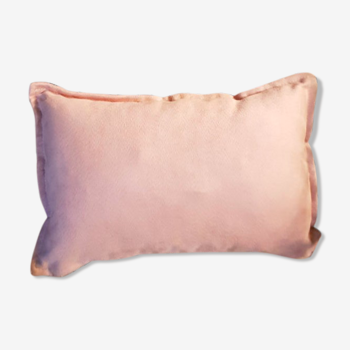 Pale pink velvet rectangle cushion