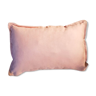 Coussin rectangle en velours rose pâle