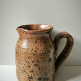 Vintage rustic handcrafted stoneware pitcher carafe