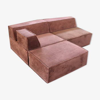 COR Trio brown modular sofa by Team Form AG, 1970s