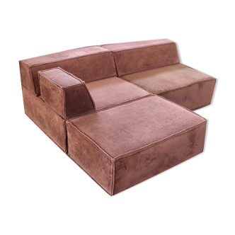 COR Trio brown modular sofa by Team Form AG, 1970s