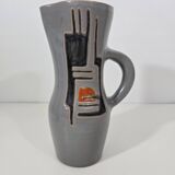 Ceramic pitcher with abstract patterns by Robert Auguste and Gyn Gausserand