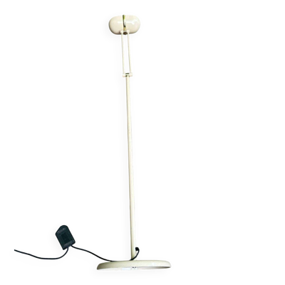 Lampadaire italien articulé vintage beige doré 1970