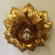 Masca floral wall lamp, 70's, Italy